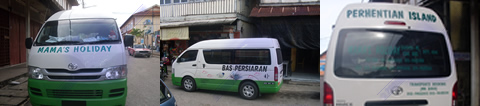 Perhentian Island. Mama's Chalet. Mini van.